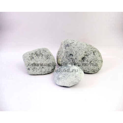 Камень Талькохлорит для бани обвалованный коробка 20 кг 60-120 мм