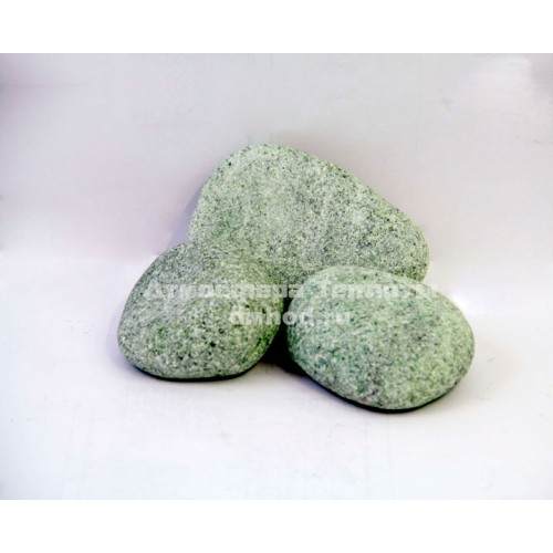Камень Змеевик (Серпентинит) для бани обвалованный ведро 10 кг 60-90 мм
